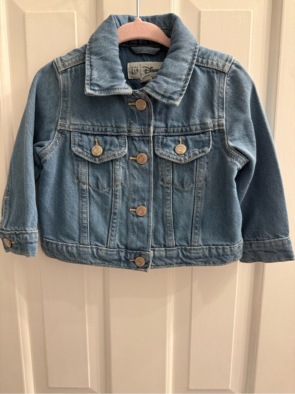 Baby Gap Disney Minnie Mouse Embroidered Denim Jacket 12-18M